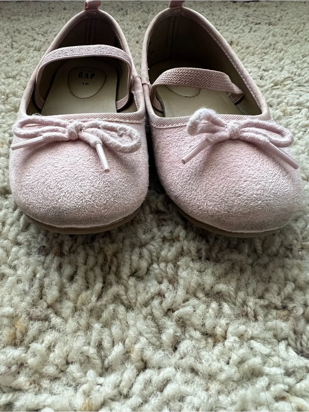 GAP Girls Light Pink Bow Mary Jane Flats